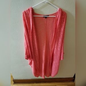 Coral kimono sweater